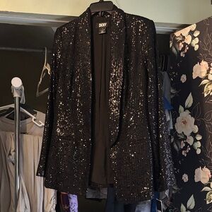 DKNY Black Sequin Blazer